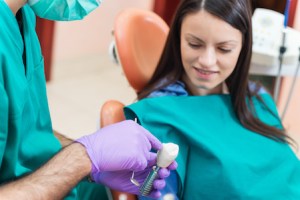patient being explained procedure