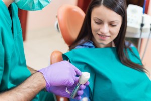 patient being explained procedure